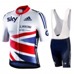 2013 GB Great Britain Team SKY Cycle jersey Short Sleeve + bib shorts Kit