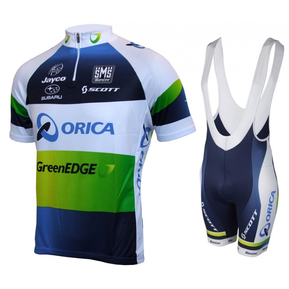 2013 Orica GreenEdge Cycle  jersey short sleeve + bib shorts kit