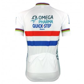2013 Quick Step UK Champion Short  Sleeve Cycling Jersey white