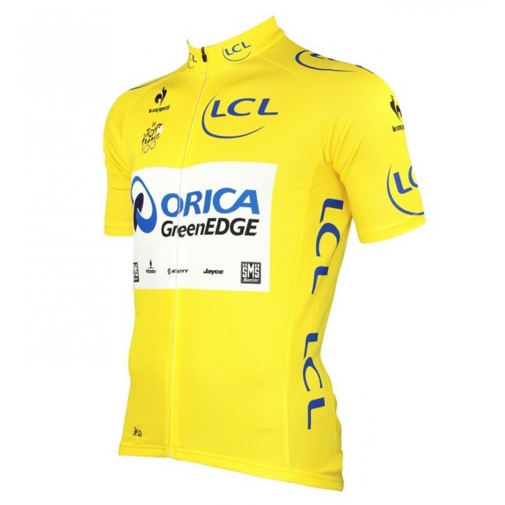 2013 Tour de France GreenEDGE Short  Sleeve Cycling Jersey yellow