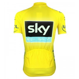 2013 Tour de France Sky Short  Sleeve Cycling Jersey yellow