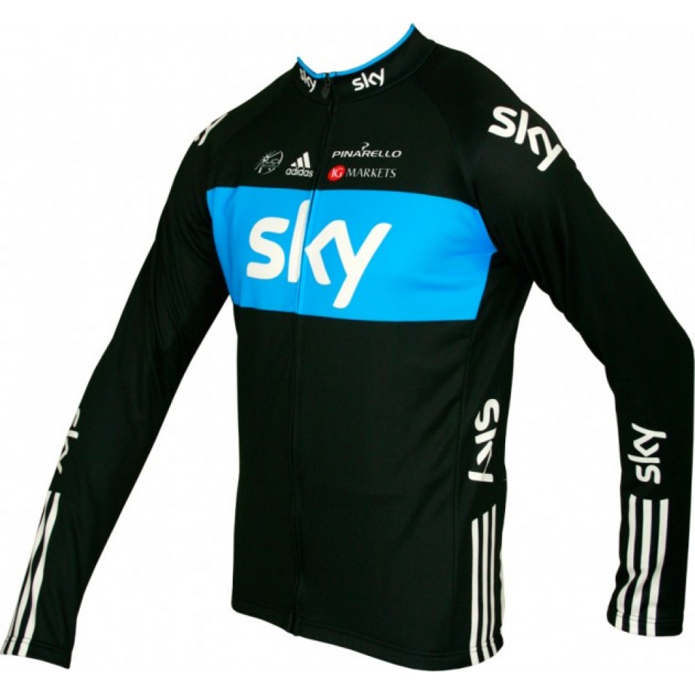 SKY 2012 PRO CYCLING Radsport-Profi-Team -Winter Fleece Long  Sleeve  Jersey