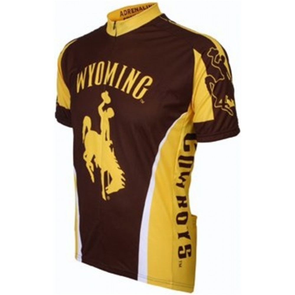 UW University of Wyoming Cowboys Short Sleeve Road Cycling Jersey