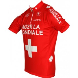 AG2R LA MONDIALE Schweizer Meister 2010-2011 Vermarc Radsport-Profi-Team Short sleeve Cycling jersey