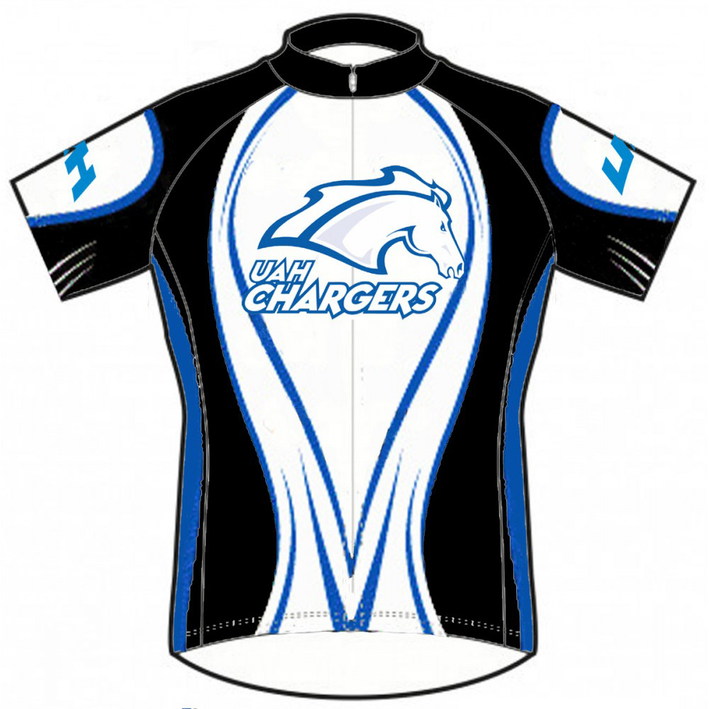 NCAA UAH Alabama Huntsville Chargers Short Sleeve Cycling Jerseys Bike Clothing