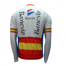 Banesto Team Winter Fleece Long Sleeve Cycling Jersey Jackets