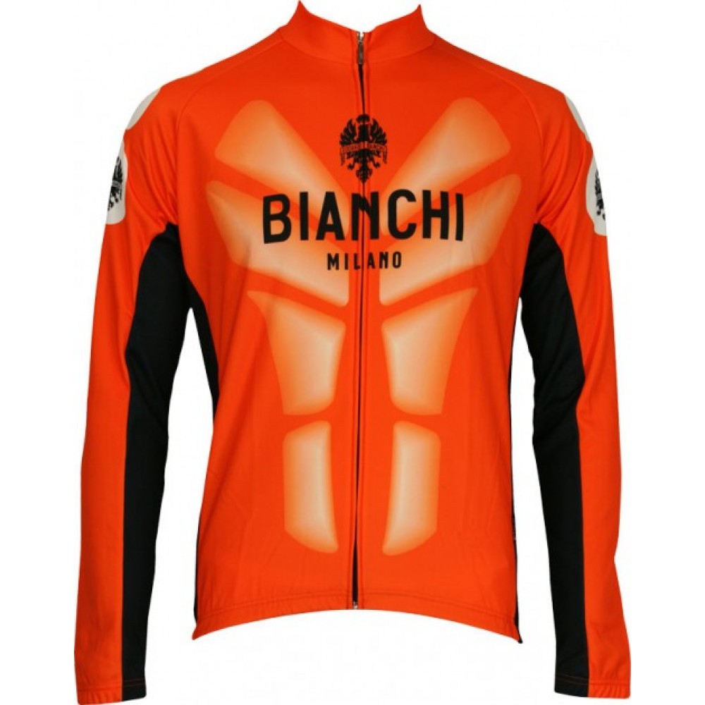 Bianchi Milano long sleeves jersey MALTA orange