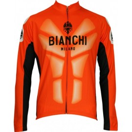 Bianchi Milano Winter Fleece long sleeves jersey MALTA orange