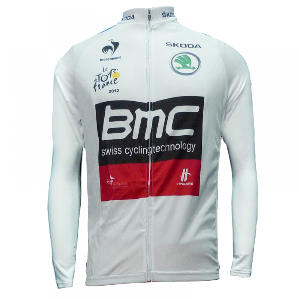 Team BMC WHITE Cyling Winter Jacket Tour De France 2012