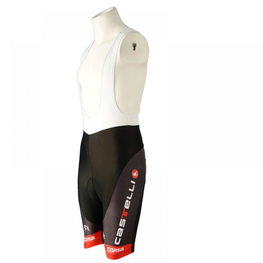 2012 New CASTELLI BLACK-RED Cycling bib shorts