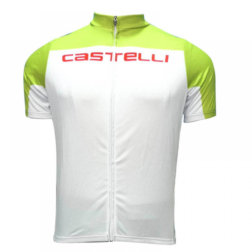 New 2012 CASTELLI WHITE-GREEN Cycling short sleeve jersey