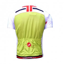 2012 CASTELLI WHITE-GREEN Cycling short sleeve jersey