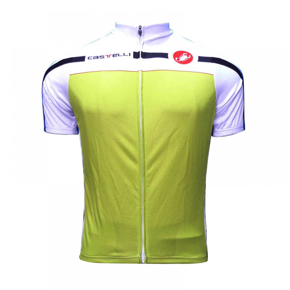 2012 CASTELLI WHITE-GREEN Cycling short sleeve jersey