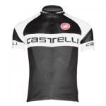  CASTELLI BLACK/WHITE Short Sleeve Jersey