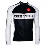  CASTELLI BLACK/WHITE Long Sleeve Jersey
