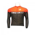  CASTELLI BLACK/ORANGE Long Sleeve Jersey