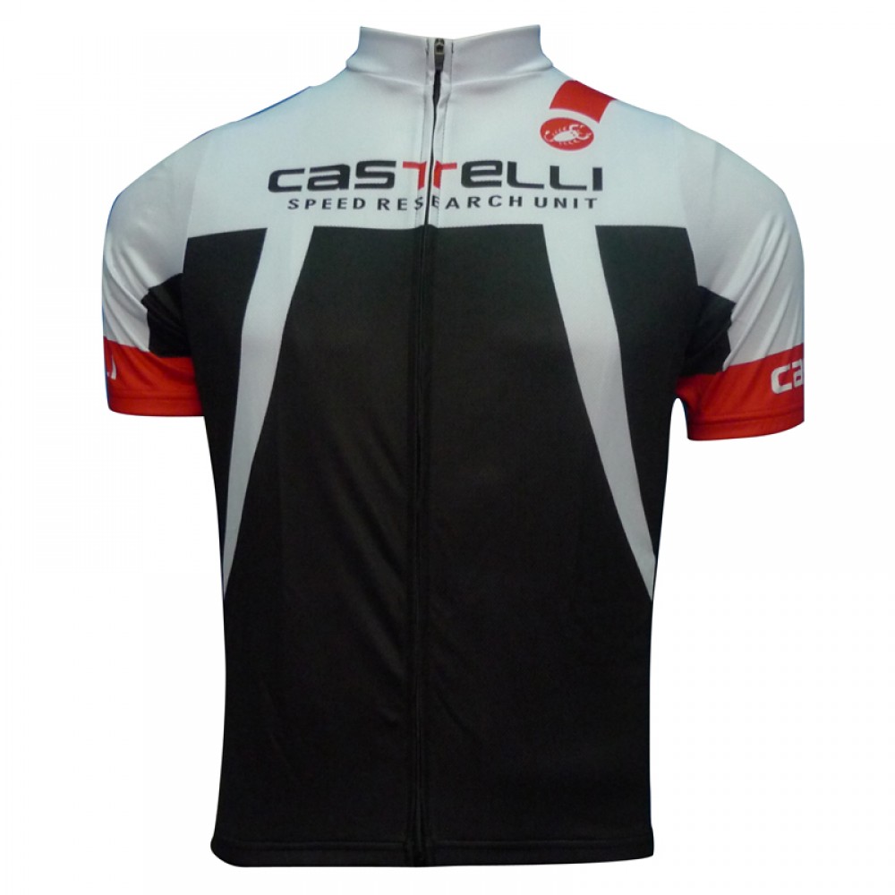 New CASTELLI RED-Black Cycling short sleeve jersey