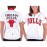 NBA Chicago Bulls White Woman Cycling Jersey Short Sleeve