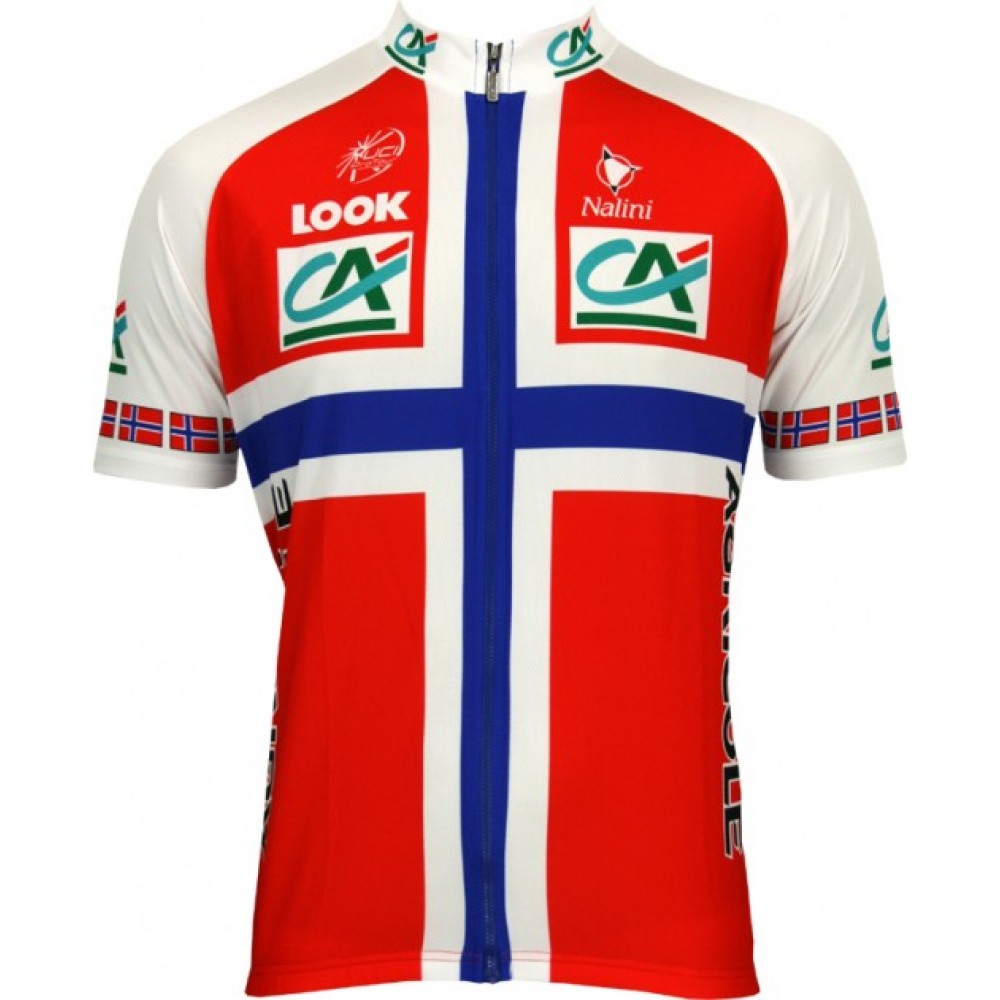 Credit Agricole norwegischer Meister Nalini Radsport-Profi-Team - Short Sleeve Jersey