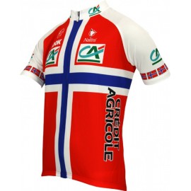 Credit Agricole norwegischer Meister Nalini Radsport-Profi-Team - Short Sleeve Jersey