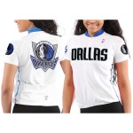 NBA Dallas Mavericks White Woman Cycling Jersey Short Sleeve