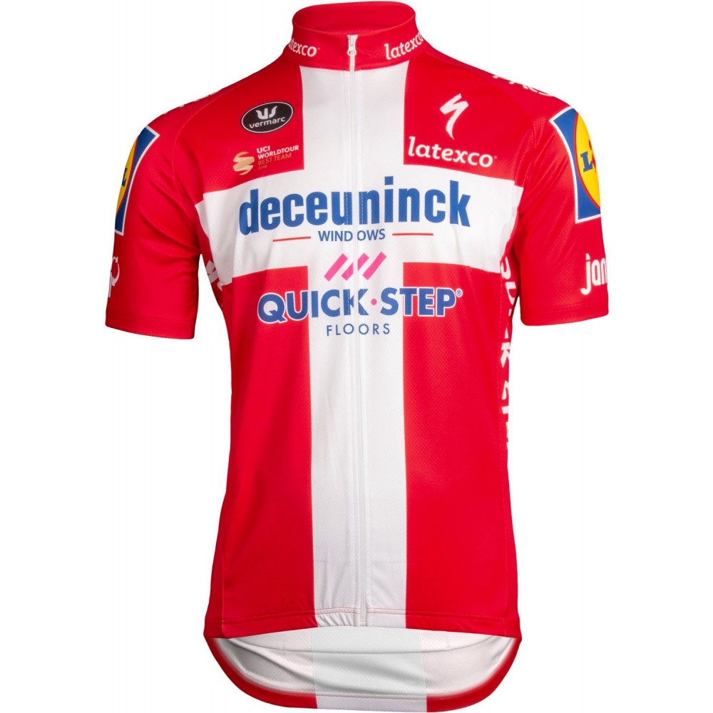 2019 Deceuninck-Quick-Step danish champ Short Sleeve cycling Jersey bike clothing Cycle apparel Shirt