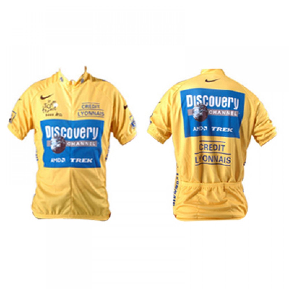 2005 Discovery Yellow cycling jersey short sleeve