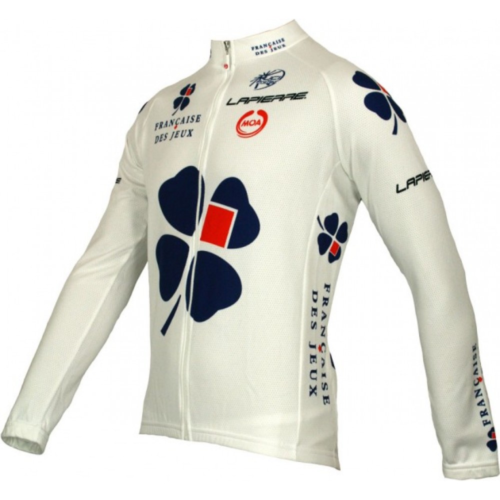 Francaise des Jeux (FdJ) 2010 Radsport-Profi-Team - Winter Fleece Long Sleeve Jersey Jacket