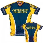 UO University of Oregon Ducks Cycling  Short Sleeve Jersey Black