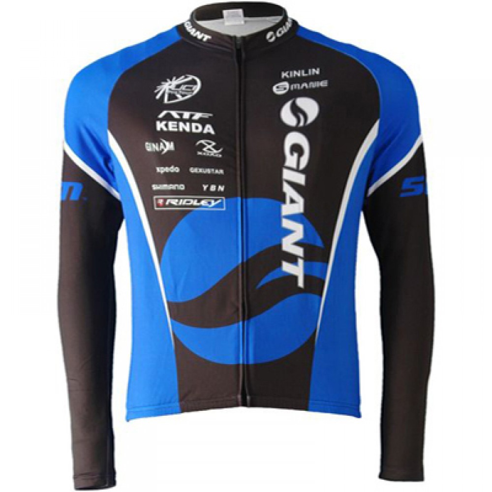 2010 Team Giant Cycling Long Sleeve Jersey In Blue