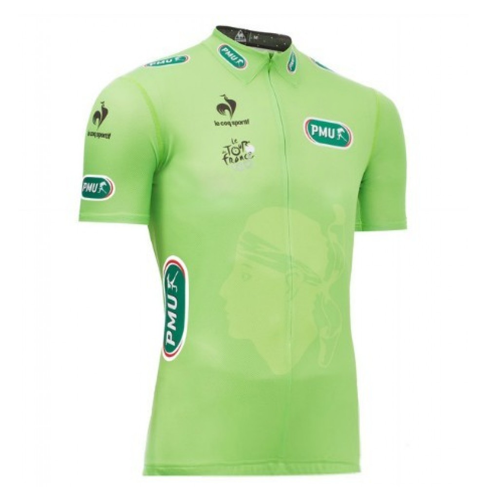 2013 Tour de France Short  Sleeve Cycling Jersey Green