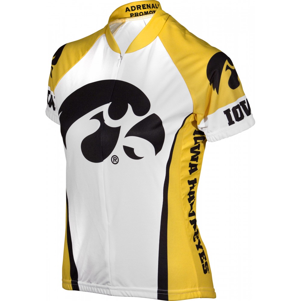 UI Iowa University Hawkeyes White Cycling Short Sleeve Jersey 