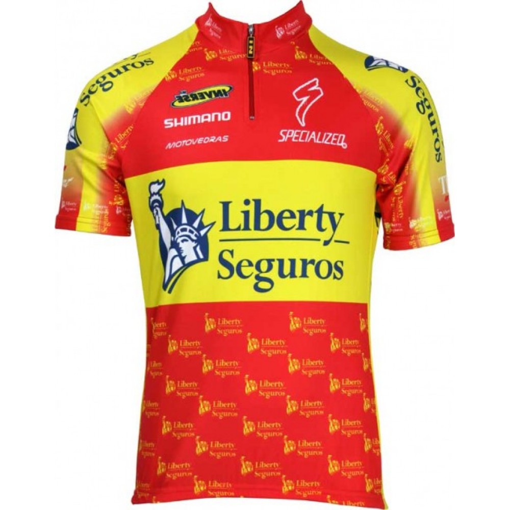 Liberty Seguros 2009 Spanischer Meister Inverse Radsport-Profi-Team - Short  Sleeve  Jersey