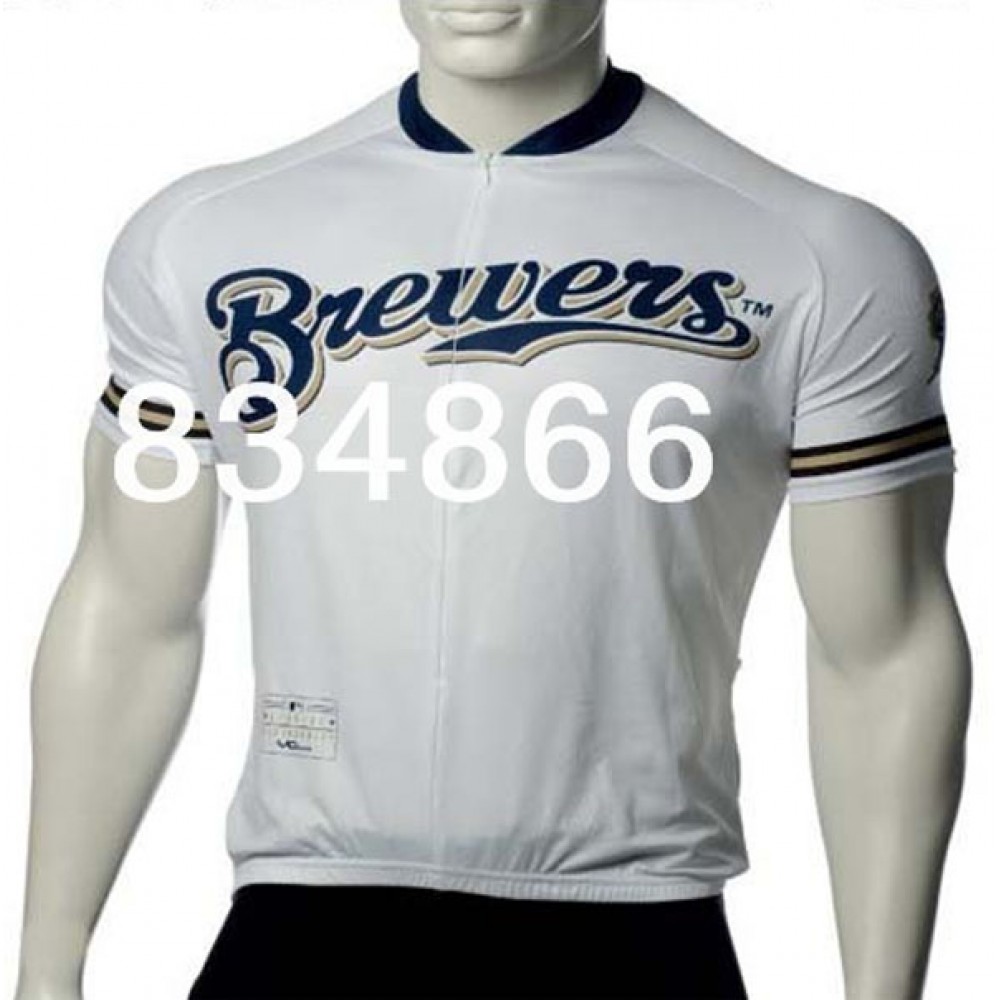 MLB Milwaukee Brewers Cycling Jersey Short Sleeve