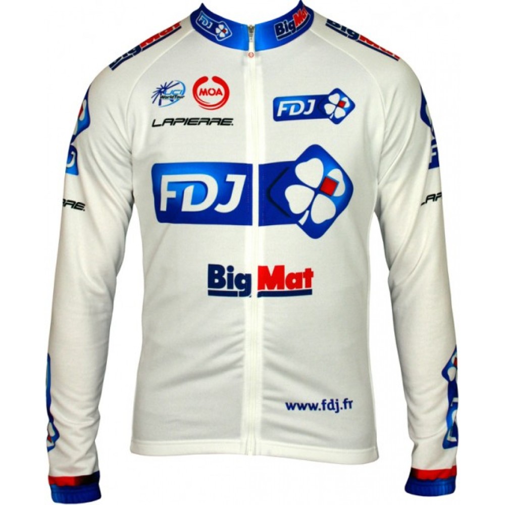 FRANCAISE DES JEUX (FDJ) - BIG MAT 2012 MOA Radsport-Profi-Team- Winter Fleece Long Sleeve Jersey Jacket