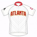 NBA Atlanta Hawks Short Sleeve Cycling Jersey White