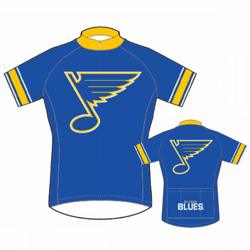 NHL St. Louis Blues New Logos Cycling Jersey Short Sleeve