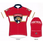 NHL Florida Panthers Red cycling Jersey Short Sleeve