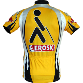 2001-2003 ONCE EROSKI vintage Unique Cool Short Sleeve cycling Jersey Yellow