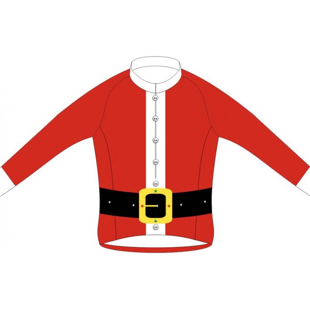Santa Claus Xmas Christmas fleece lined winter thermal cycling jersey Jacket