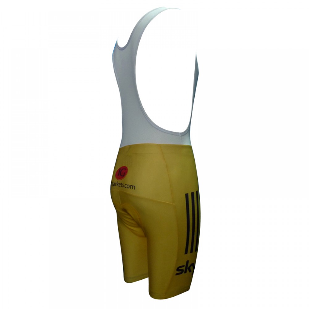 Team Sky Tour De France TDF 2012 Yellow Bib Shorts