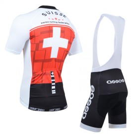 Team Assos 2014 Black White Red Cycling Short Sleeve Jersey+Bib Short Set