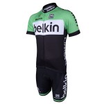 Team Belkin 2014 Green White Black Cycling Short Sleeve Jersey+Short Set