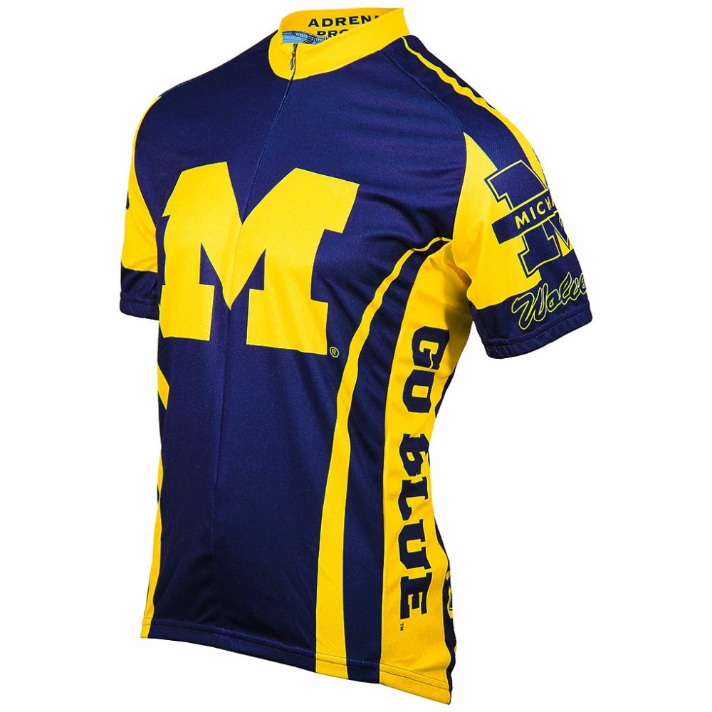 University of Michigan UMich Wolverines Cycling  Short Sleeve Jersey